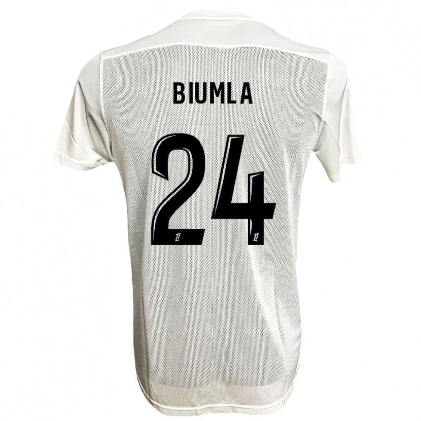 Danxen Herren Emmanuel Biumla #24 Schwarz Weiß Auswärtstrikot Trikot 2025/26 T-Shirt Österreich