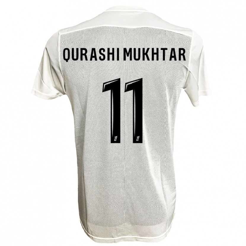 Danxen Herren Awab Qurashi Mukhtar #11 Schwarz Weiß Auswärtstrikot Trikot 2025/26 T-Shirt Österreich