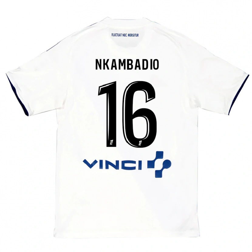 Danxen Herren Obed Nkambadio #16 Weiß Blau Auswärtstrikot Trikot 2025/26 T-Shirt Österreich