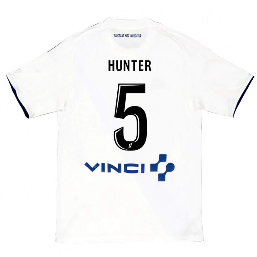 Danxen Herren Sarah Hunter #5 Weiß Blau Auswärtstrikot Trikot 2025/26 T-Shirt Österreich