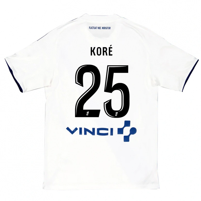 Danxen Herren Yoan Koré #25 Weiß Blau Auswärtstrikot Trikot 2025/26 T-Shirt Österreich