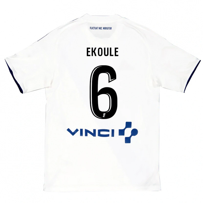 Danxen Herren Lionel Ekoule #6 Weiß Blau Auswärtstrikot Trikot 2025/26 T-Shirt Österreich