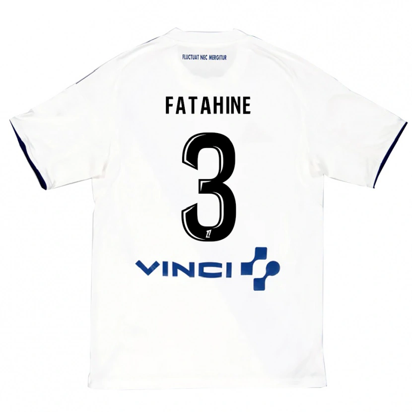 Danxen Herren Anis Fatahine #3 Weiß Blau Auswärtstrikot Trikot 2025/26 T-Shirt Österreich