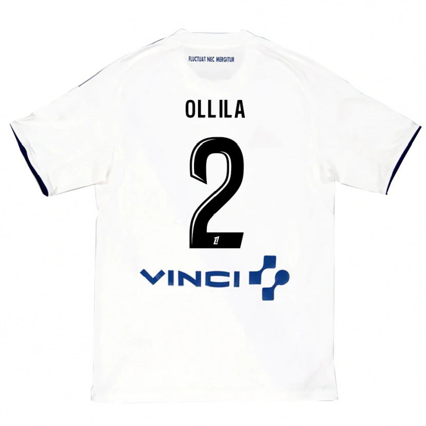 Danxen Herren Tuomas Ollila #2 Weiß Blau Auswärtstrikot Trikot 2025/26 T-Shirt Österreich