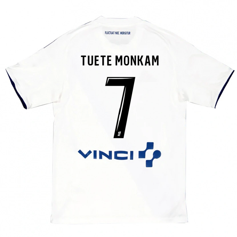 Danxen Herren Malcolm Tuete Monkam #7 Weiß Blau Auswärtstrikot Trikot 2025/26 T-Shirt Österreich