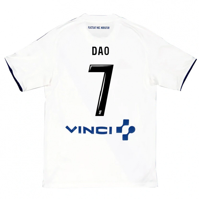 Danxen Herren Mohamed Dao #7 Weiß Blau Auswärtstrikot Trikot 2025/26 T-Shirt Österreich