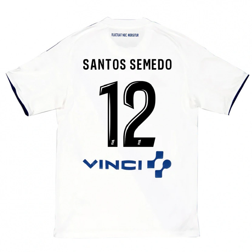 Danxen Herren Ilyes Dos Santos Semedo #12 Weiß Blau Auswärtstrikot Trikot 2025/26 T-Shirt Österreich