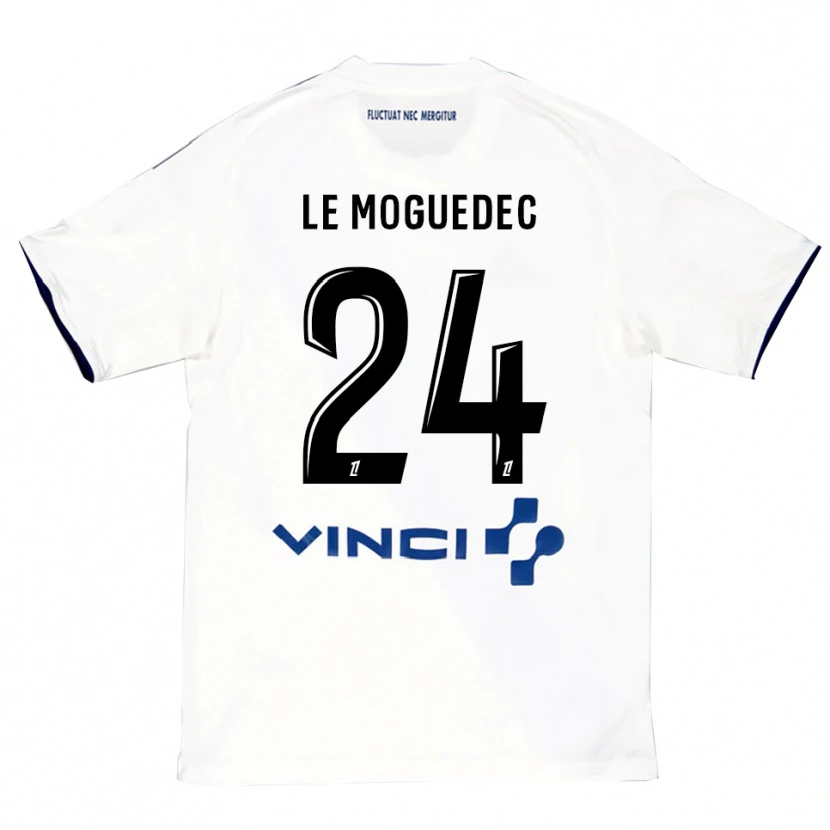 Danxen Herren Anaële Le Moguedec #24 Weiß Blau Auswärtstrikot Trikot 2025/26 T-Shirt Österreich