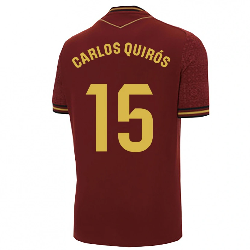 Danxen Herren Juan Carlos Quirós #15 Burgunderrot Gold Auswärtstrikot Trikot 2025/26 T-Shirt Österreich
