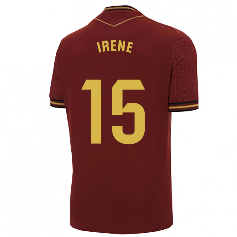 Danxen Herren Irene Laseca Perez #15 Burgunderrot Gold Auswärtstrikot Trikot 2025/26 T-Shirt Österreich