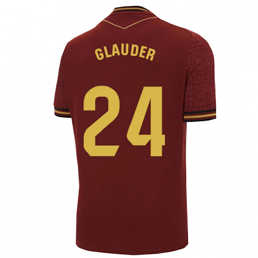 Danxen Herren Cristian Glauder #24 Burgunderrot Gold Auswärtstrikot Trikot 2025/26 T-Shirt Österreich