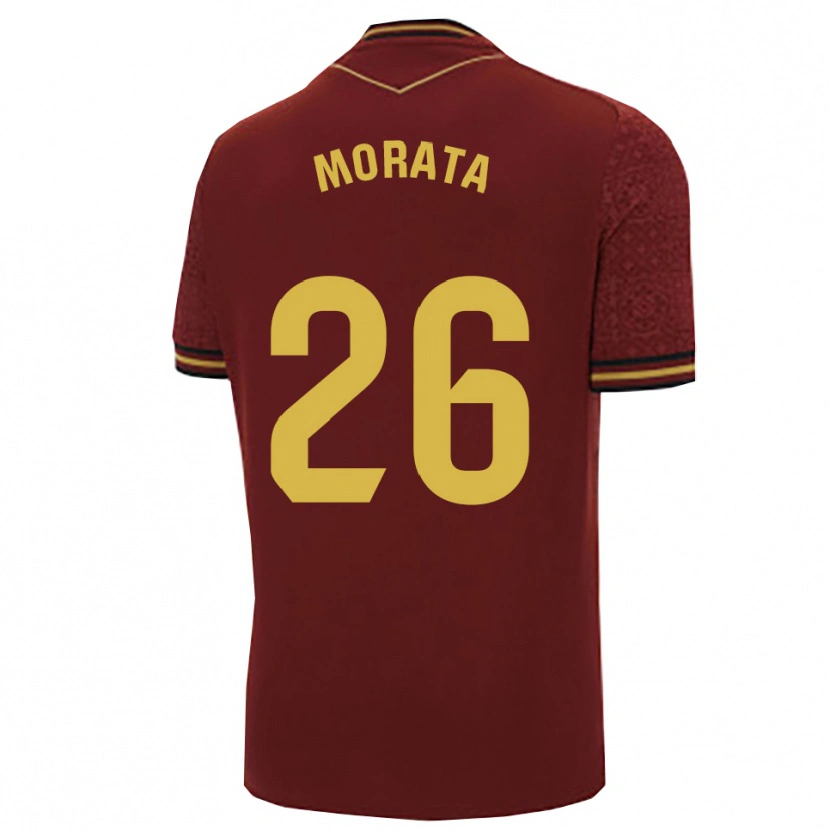 Danxen Herren Álex Morata #26 Burgunderrot Gold Auswärtstrikot Trikot 2025/26 T-Shirt Österreich
