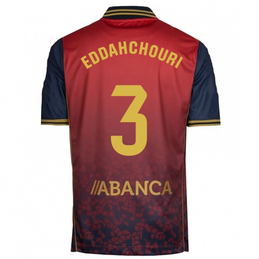 Danxen Herren Zakaria Eddahchouri #3 Rot Marine Auswärtstrikot Trikot 2025/26 T-Shirt Österreich