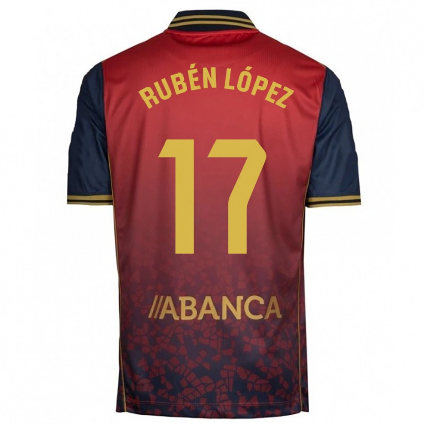 Danxen Herren Rubén López #17 Rot Marine Auswärtstrikot Trikot 2025/26 T-Shirt Österreich