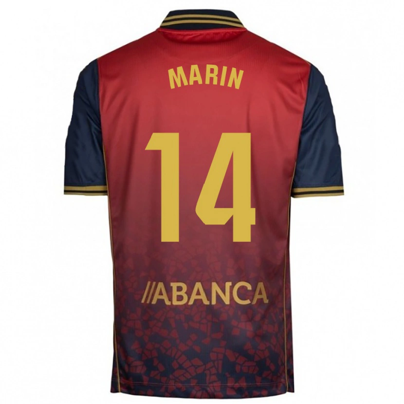 Danxen Herren Ainhoa Marín #14 Rot Marine Auswärtstrikot Trikot 2025/26 T-Shirt Österreich