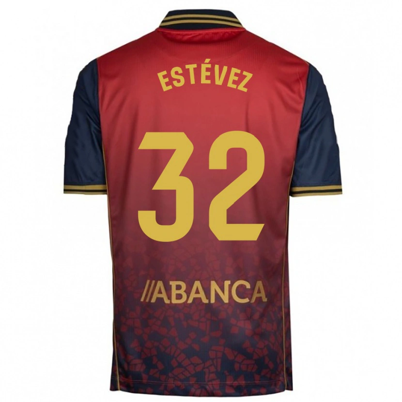 Danxen Herren Dani Estévez #32 Rot Marine Auswärtstrikot Trikot 2025/26 T-Shirt Österreich