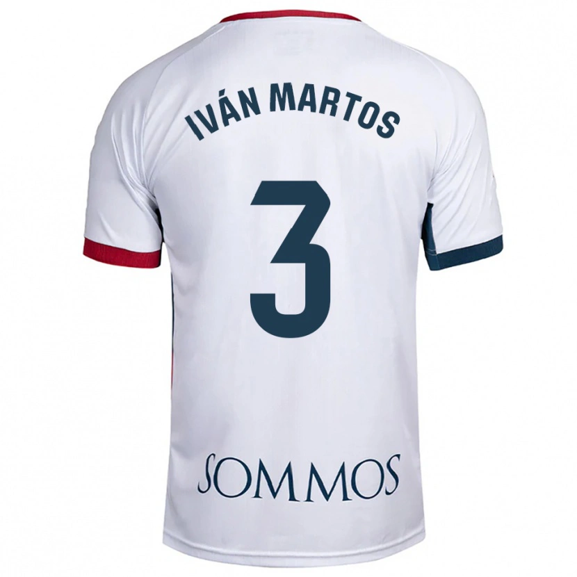 Danxen Herren Iván Martos #3 Weiß Rot Auswärtstrikot Trikot 2025/26 T-Shirt Österreich