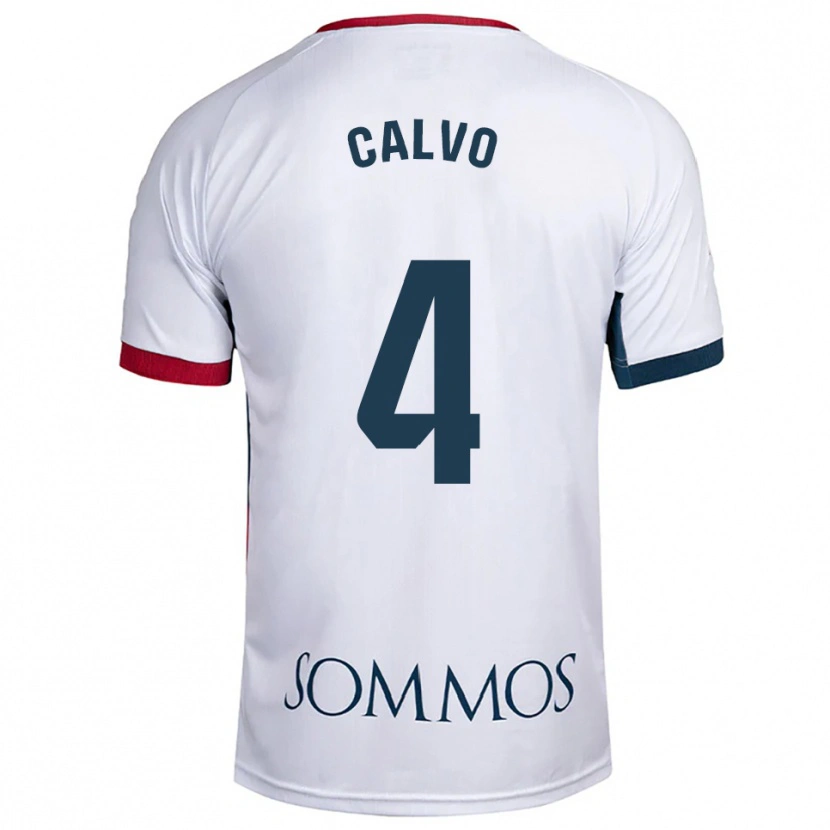 Danxen Herren Álex Calvo #4 Weiß Rot Auswärtstrikot Trikot 2025/26 T-Shirt Österreich