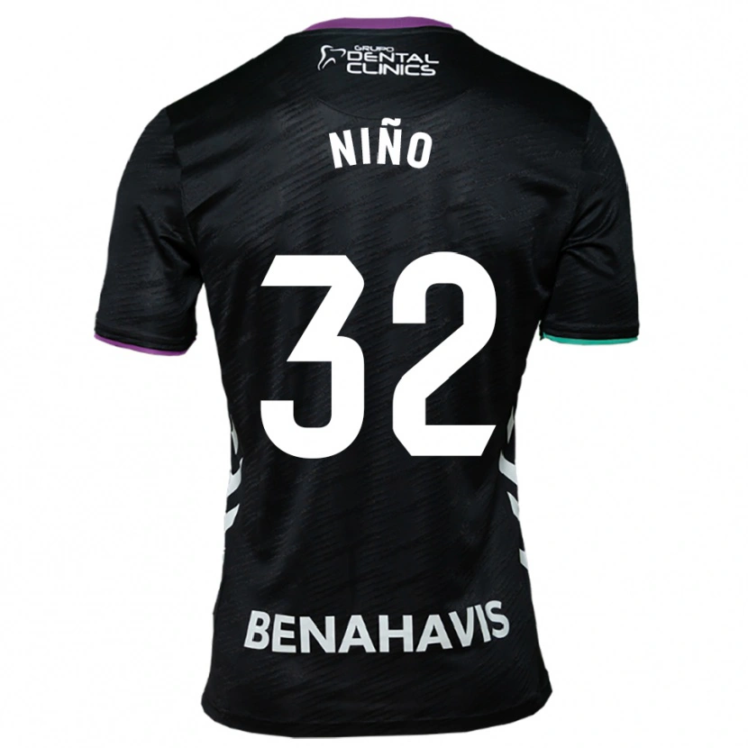 Danxen Herren Adrián Niño #32 Schwarz Lila Grün Auswärtstrikot Trikot 2025/26 T-Shirt Österreich