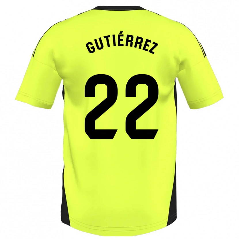 Danxen Herren Juan Gutiérrez #22 Fluoreszierendes Gelb Auswärtstrikot Trikot 2025/26 T-Shirt Österreich