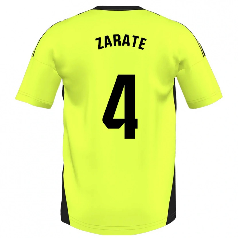Danxen Herren Hugo Zárate #4 Fluoreszierendes Gelb Auswärtstrikot Trikot 2025/26 T-Shirt Österreich