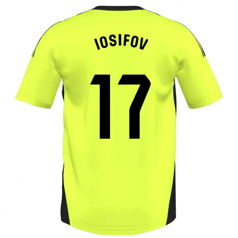 Danxen Herren Nikita Iosifov #17 Fluoreszierendes Gelb Auswärtstrikot Trikot 2025/26 T-Shirt Österreich