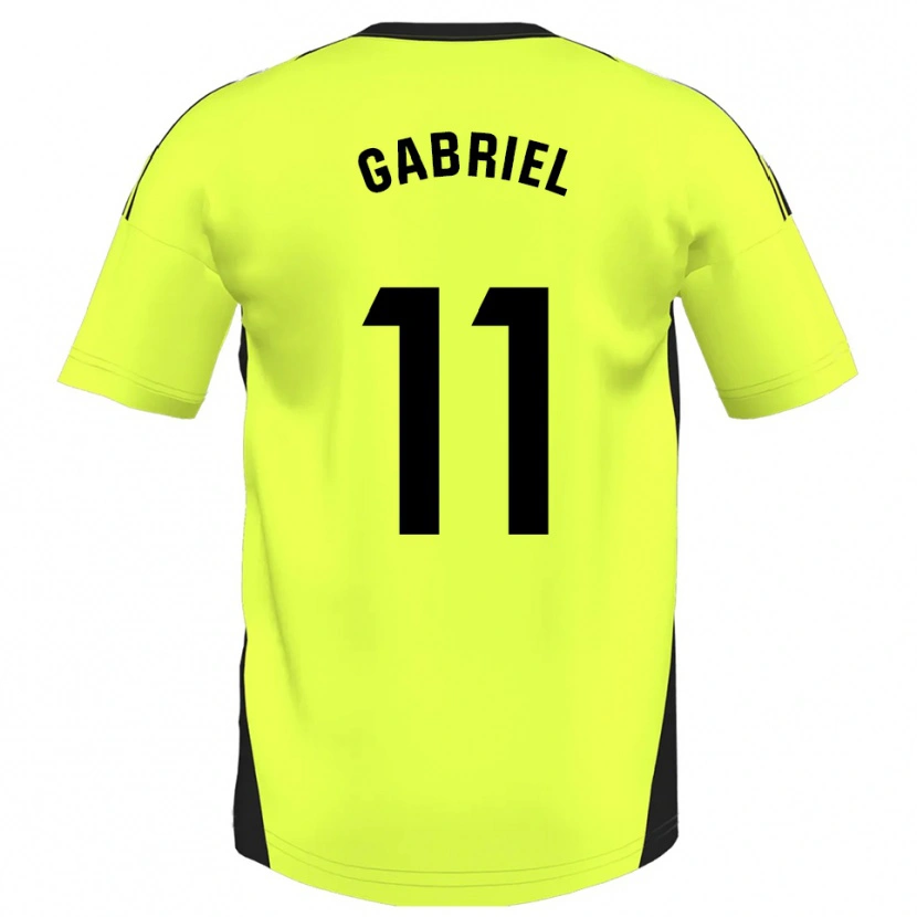 Danxen Herren Sergio Gabriel #11 Fluoreszierendes Gelb Auswärtstrikot Trikot 2025/26 T-Shirt Österreich