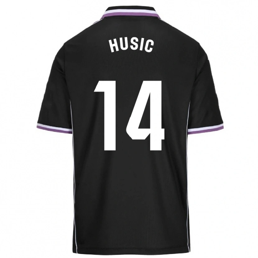 Danxen Herren Salih Husic #14 Lila Schwarz Auswärtstrikot Trikot 2025/26 T-Shirt Österreich