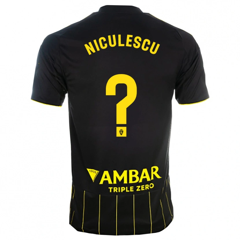 Danxen Herren Andrei Niculescu #0 Schwarz Gelb Auswärtstrikot Trikot 2025/26 T-Shirt Österreich