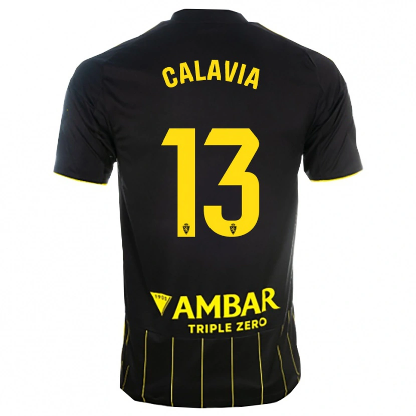 Danxen Herren Carlos Calavia #13 Schwarz Gelb Auswärtstrikot Trikot 2025/26 T-Shirt Österreich