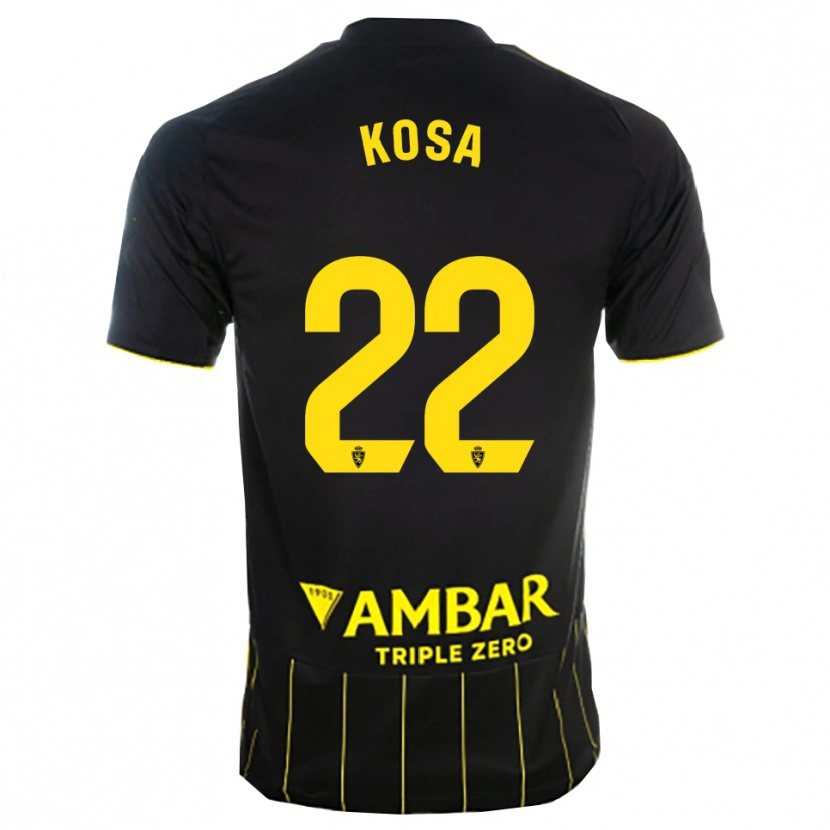Danxen Herren Sebastian Kosa #22 Schwarz Gelb Auswärtstrikot Trikot 2025/26 T-Shirt Österreich