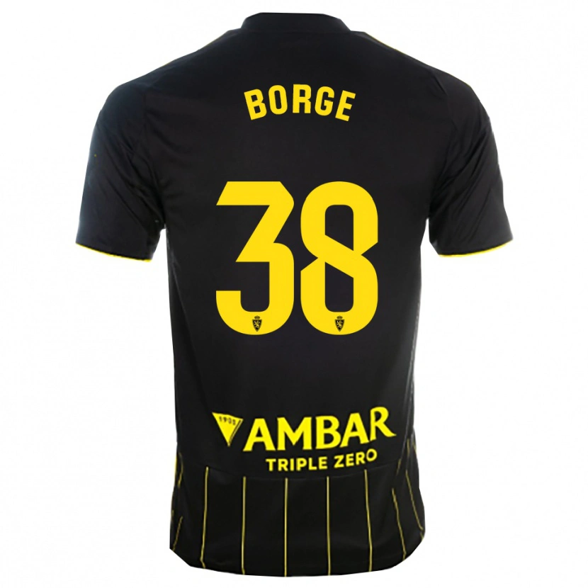 Danxen Herren Andrés Borge #38 Schwarz Gelb Auswärtstrikot Trikot 2025/26 T-Shirt Österreich