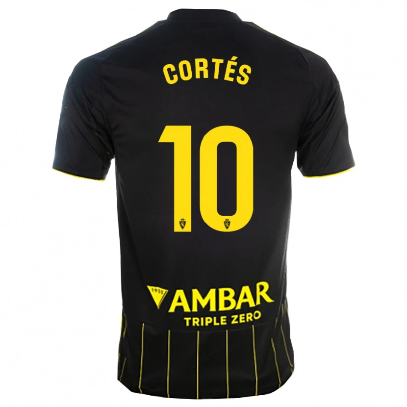 Danxen Herren Pablo Cortés #10 Schwarz Gelb Auswärtstrikot Trikot 2025/26 T-Shirt Österreich