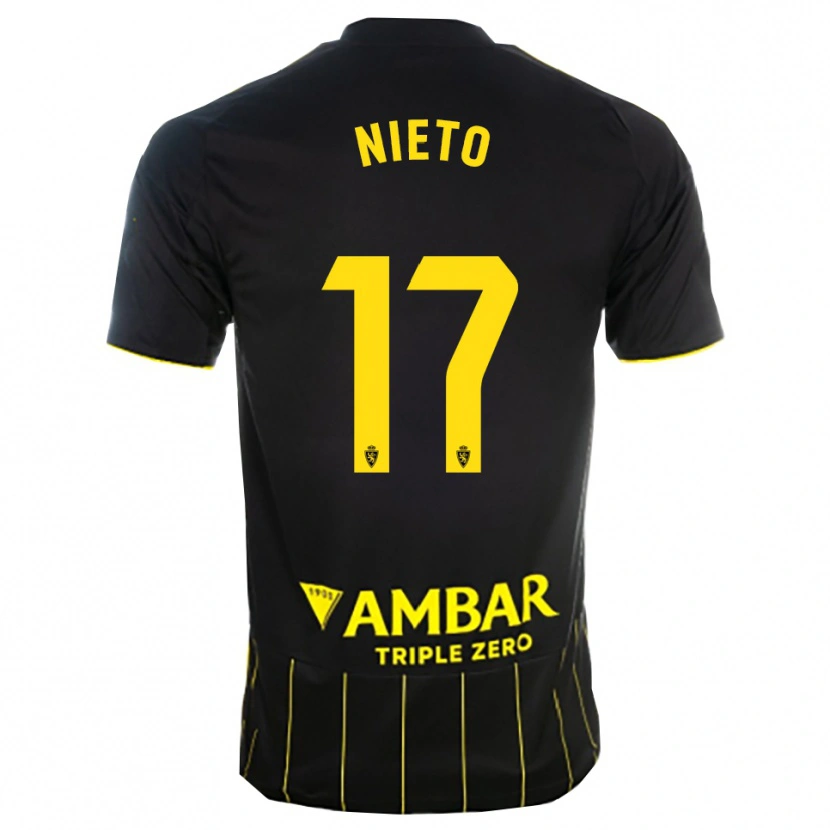 Danxen Herren Carlos Nieto #17 Schwarz Gelb Auswärtstrikot Trikot 2025/26 T-Shirt Österreich