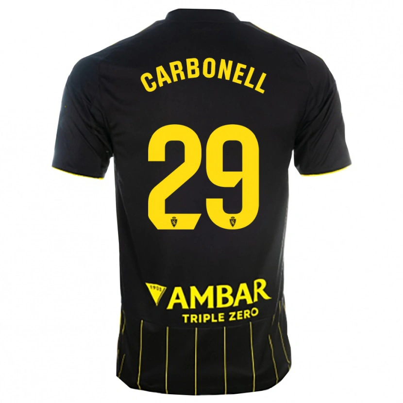 Danxen Herren Luis Carbonell #29 Schwarz Gelb Auswärtstrikot Trikot 2025/26 T-Shirt Österreich