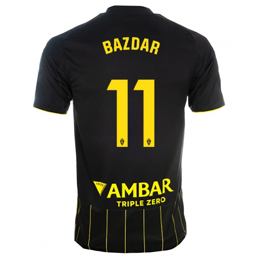 Danxen Herren Samed Bazdar #11 Schwarz Gelb Auswärtstrikot Trikot 2025/26 T-Shirt Österreich