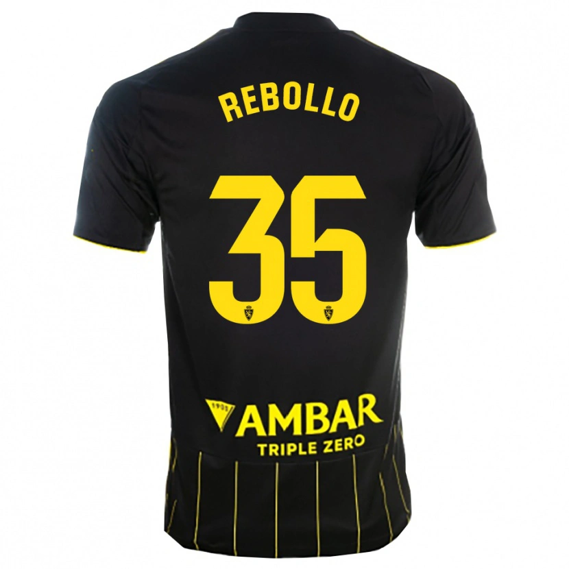 Danxen Herren Dani Rebollo #35 Schwarz Gelb Auswärtstrikot Trikot 2025/26 T-Shirt Österreich