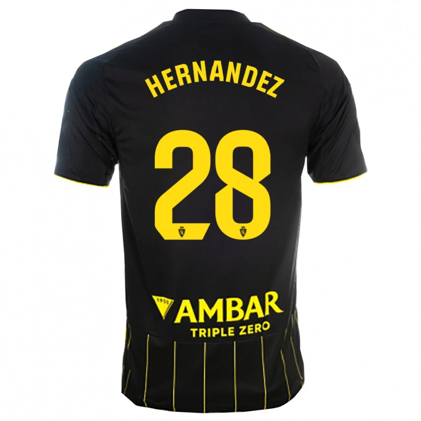 Danxen Herren Diego Hernández #28 Schwarz Gelb Auswärtstrikot Trikot 2025/26 T-Shirt Österreich