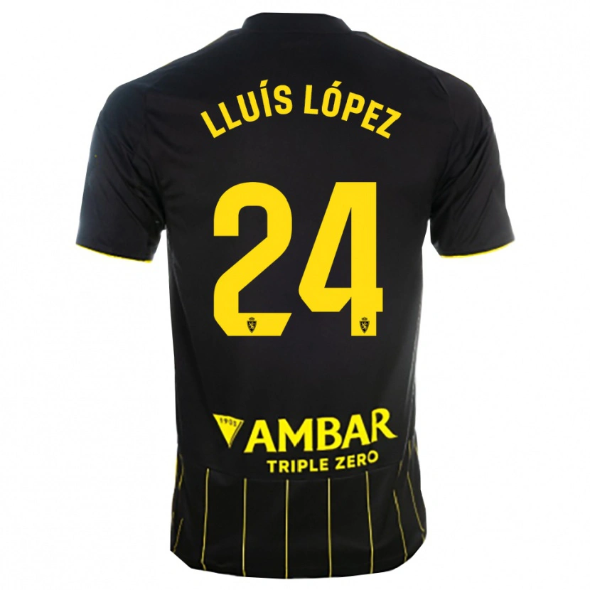 Danxen Herren Lluís López #24 Schwarz Gelb Auswärtstrikot Trikot 2025/26 T-Shirt Österreich