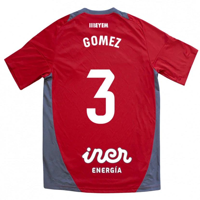 Danxen Herren Jonathan Gómez #3 Rot Grau Auswärtstrikot Trikot 2025/26 T-Shirt Österreich