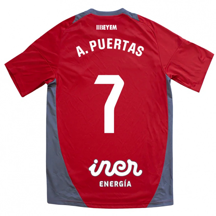 Danxen Herren Antonio Puertas #7 Rot Grau Auswärtstrikot Trikot 2025/26 T-Shirt Österreich