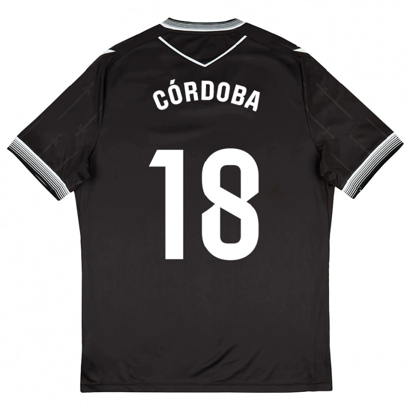 Danxen Herren Aitor Córdoba #18 Schwarz Weiß Auswärtstrikot Trikot 2025/26 T-Shirt Österreich