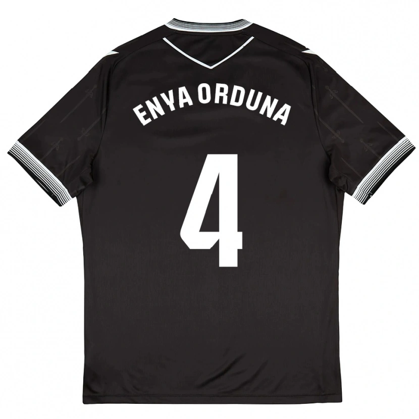 Danxen Herren Enya Orduna #4 Schwarz Weiß Auswärtstrikot Trikot 2025/26 T-Shirt Österreich