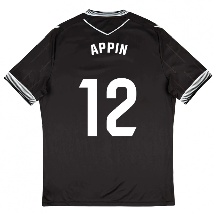Danxen Herren Kévin Appin #12 Schwarz Weiß Auswärtstrikot Trikot 2025/26 T-Shirt Österreich