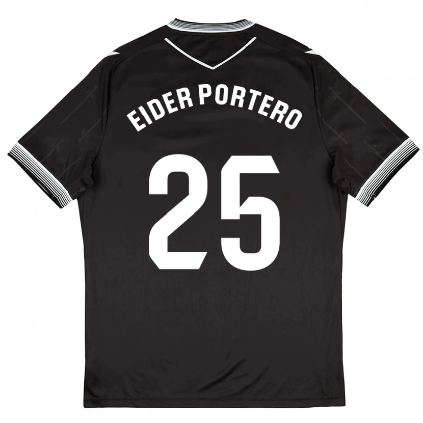 Danxen Herren Eider Portero #25 Schwarz Weiß Auswärtstrikot Trikot 2025/26 T-Shirt Österreich