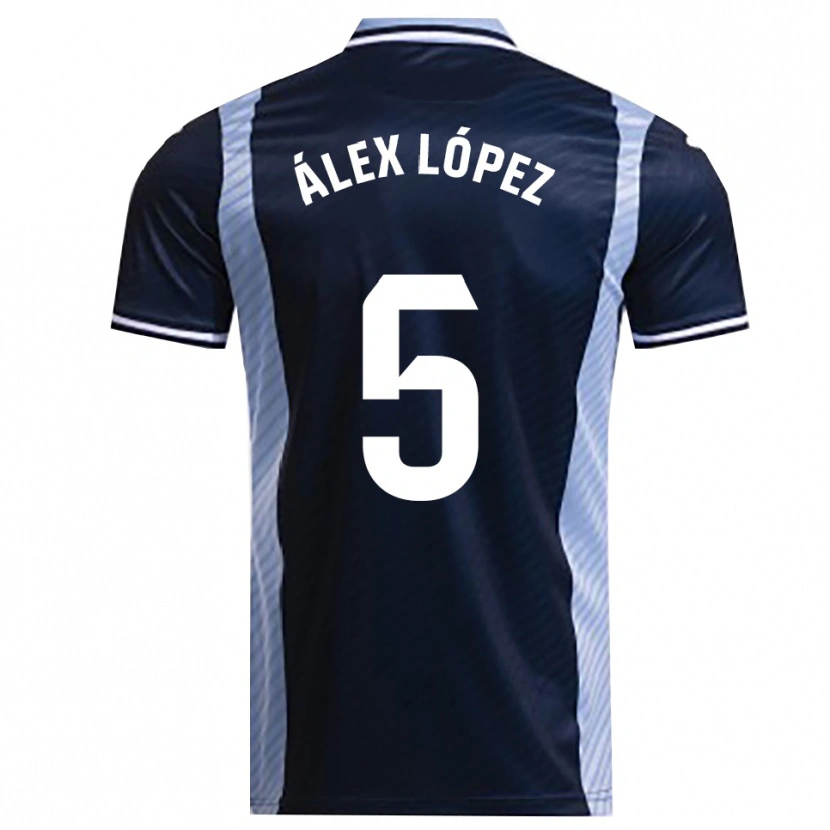 Danxen Herren Álex López #5 Marine Himmelblau Auswärtstrikot Trikot 2025/26 T-Shirt Österreich