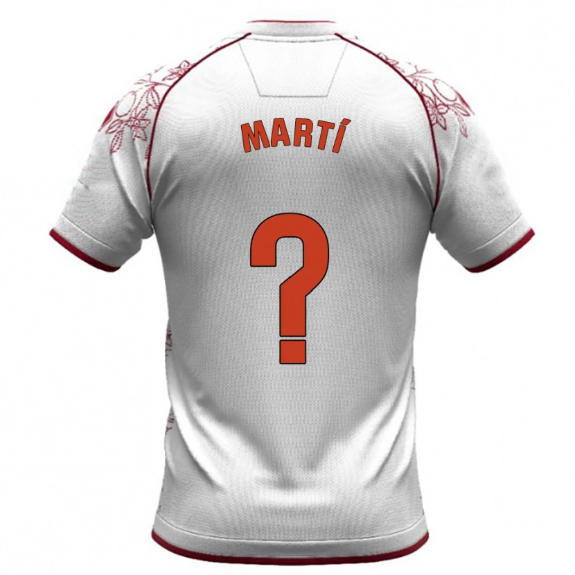 Danxen Herren Álvaro Martí #0 Weiß Burgunderrot Auswärtstrikot Trikot 2025/26 T-Shirt Österreich