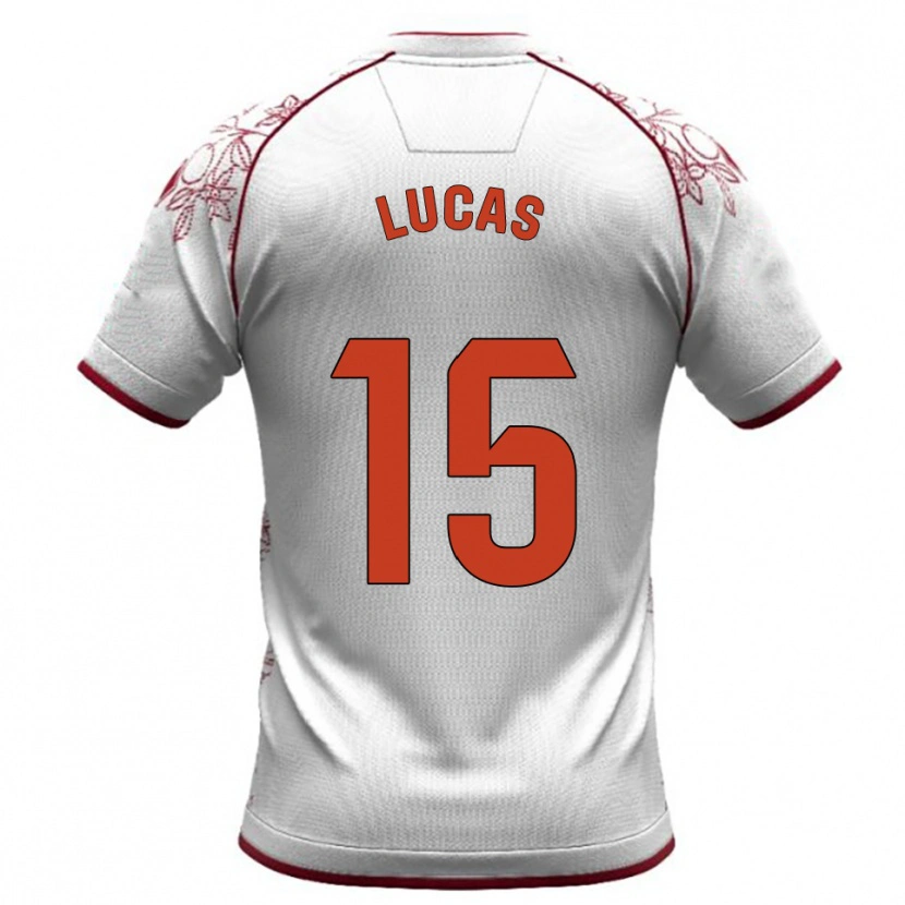 Danxen Herren Lucas Alcázar #15 Weiß Burgunderrot Auswärtstrikot Trikot 2025/26 T-Shirt Österreich