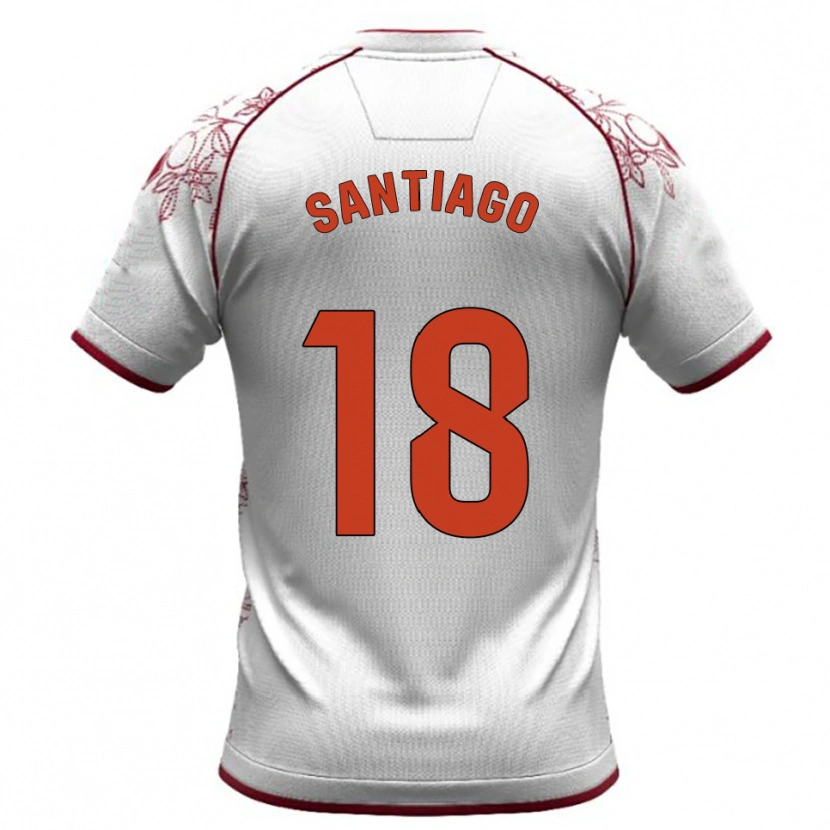 Danxen Herren Pablo Santiago #18 Weiß Burgunderrot Auswärtstrikot Trikot 2025/26 T-Shirt Österreich