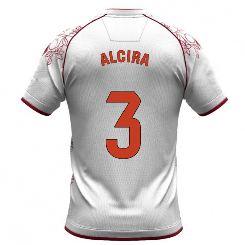 Danxen Herren Álex Alcira #3 Weiß Burgunderrot Auswärtstrikot Trikot 2025/26 T-Shirt Österreich